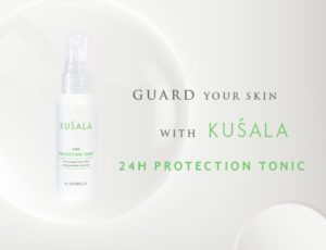 A new age anti bacterial skincare. Guard your skin with Erabelle's Kusala 24 hours protection tonic